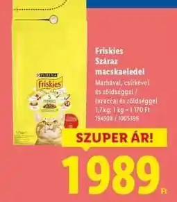Lidl FRISKIES Száraz macskaeledel ajánlat