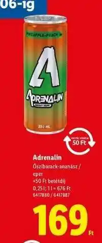 Lidl Adrenalin ajánlat