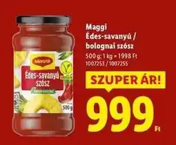 Lidl Maggi Édes-savanyú / bolognai szósz ajánlat