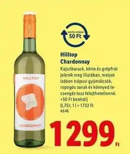 Lidl HILLTOP CHARDONNAY ajánlat