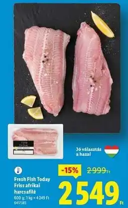 Lidl FRESH FISH TODAY Friss, afrikai harcsafilé ajánlat