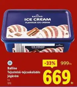 Lidl Ballino Tejszínű-tejcsokoládés jégkrém ajánlat