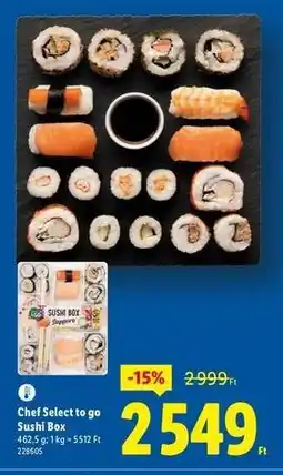 Lidl CHEF SELECT TO GO Sushi box ajánlat