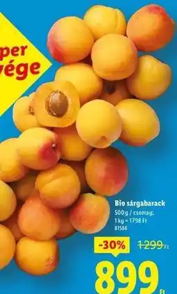 Lidl Bio sárgabarack ajánlat