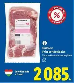 Lidl HÚSFARM Friss sertésoldalas ajánlat