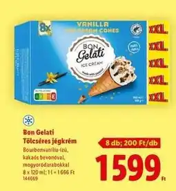 Lidl BON GELATI Tölcséres jégkrém ajánlat