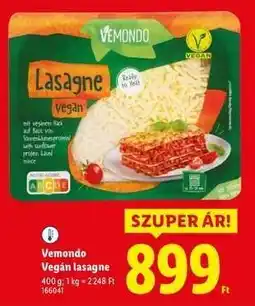 Lidl VEMONDO Vegán lasagne ajánlat