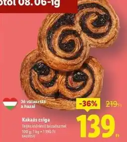 Lidl Kakaós csiga ajánlat
