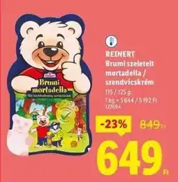 Lidl REINERT Brumi szeletelt mortadella / szendvicskrém ajánlat