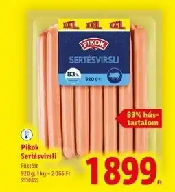 Lidl PIKOK Sertésvirsli ajánlat
