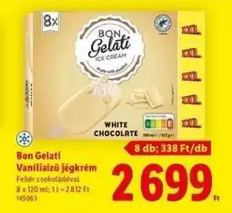 Lidl BON GELATI Vaníliaízű jégkrém ajánlat