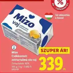 Lidl Mizo Csökkentett zsírtartalmú sós vaj ajánlat