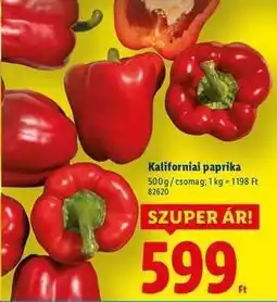 Lidl Kaliforniai paprika ajánlat