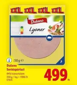 Lidl DULANO Sertéspárizsi ajánlat