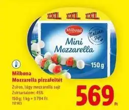 Lidl MILBONA Mozzarella pizzafeltét ajánlat