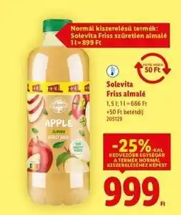 Lidl SOLEVITA Friss almalé ajánlat