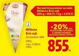 Lidl Milbona Brie sajt ajánlat