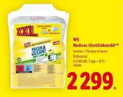 Lidl W5 Nedves tisztítókendő ajánlat