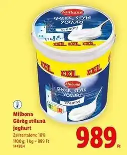 Lidl MILBONA Görög stílusú joghurt ajánlat