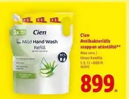 Lidl Cien Antibakteriális szappan utántöltő ajánlat