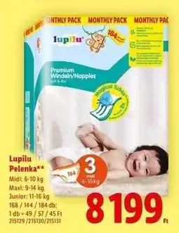 Lidl LUPILU Pelenka ajánlat