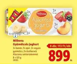 Lidl MILBONA Gyümölcsös joghurt ajánlat