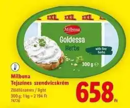 Lidl MILBONA Tejszínes szendvicskrém ajánlat
