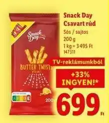Lidl SNACK DAY Csavart rúd ajánlat