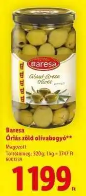 Lidl Baresa Óriás zöld olívabogyó ajánlat