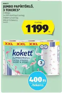 ALDI Kokett Jumbo Papírtörlő, 3 Tekercs ajánlat