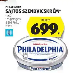 ALDI Philadelphia sajtos szendvicskrém ajánlat