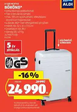 ALDI LS Live in Style Bőrönd ajánlat