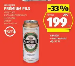 ALDI KARLSKRONE PRÉMIUM PILS ajánlat
