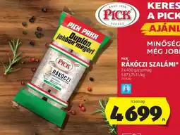 ALDI PICK Rákóczi szalámi ajánlat
