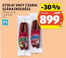 ALDI GYULAI VAGY CSABAI SZÁRAZKOLBÁSZ ajánlat