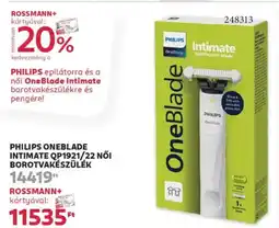 Rossmann Philips Oneblade Intimate qp1921/22 női ajánlat