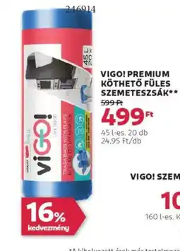 Rossmann Vigo! Premium Köthető füles szemeteszsák ajánlat