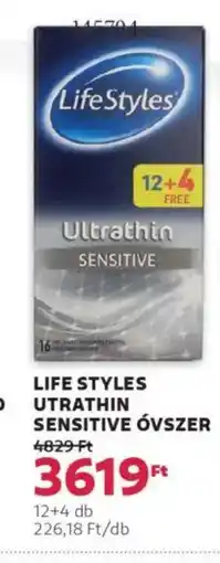 Rossmann Life Styles Utrathin sensitive óvszer ajánlat