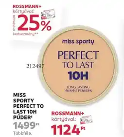 Rossmann Miss Sporty Perfect to last 10h púder ajánlat