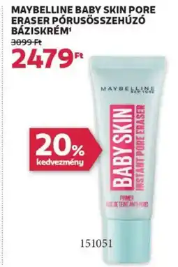 Rossmann Maybelline Baby skin pore eraser pórusösszehúzó báziskrém ajánlat