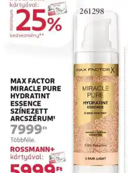Rossmann Max Factor Miracle pure hydratint essence ajánlat