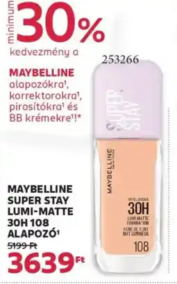 Rossmann Maybelline Super Stay lumi-matte 30h 108 ajánlat