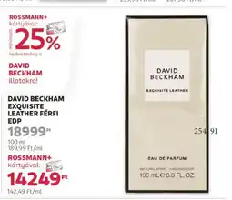 Rossmann David Beckham Exquisite leather férfi edp ajánlat