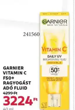 Rossmann Garnier Vitamin C F50+ ragyogást adó fluid ajánlat