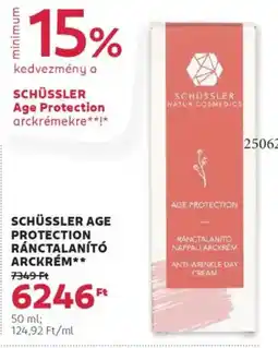 Rossmann Schüssler Age protection ránctalanító arckrém ajánlat