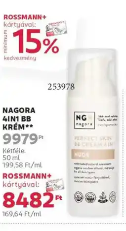 Rossmann Nagora 4in1 BB krém ajánlat