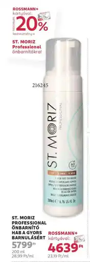 Rossmann St. Moriz Professional önbarnító ajánlat