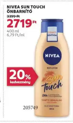 Rossmann Nivea Sun touch önbarnító ajánlat