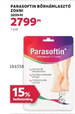 Rossmann Parasoftin Bőrhámlasztó zokni ajánlat