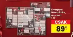 Interspar Liverpool füzetcímke, órarend ajánlat